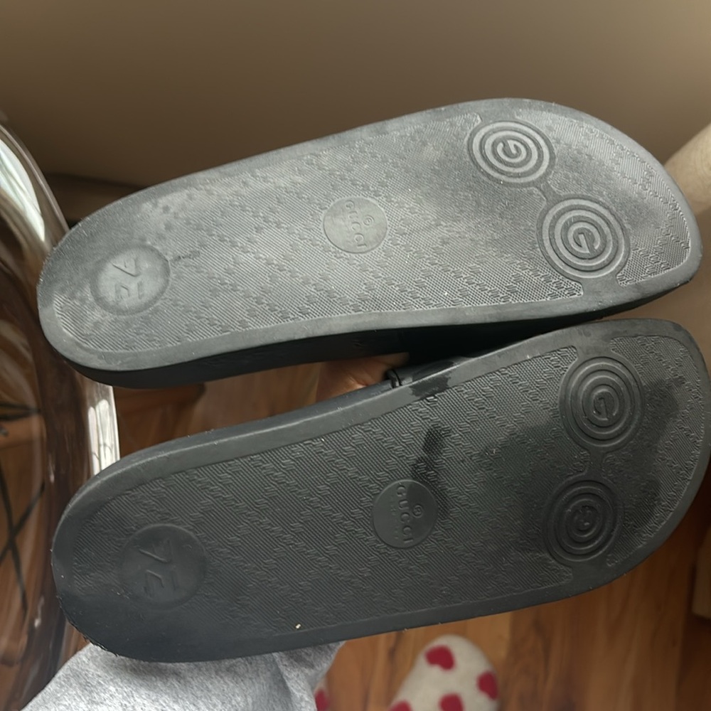 Black Gucci Slides - Picture 2 of 3